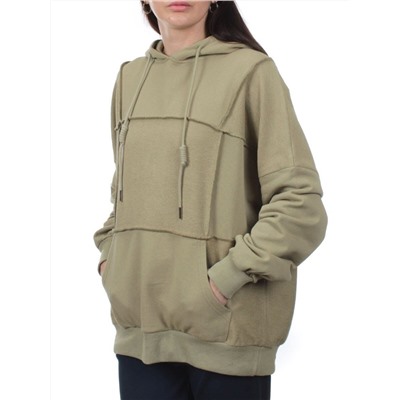 3258 OLIVE Худи женское (95% хлопок, 5% эластан)