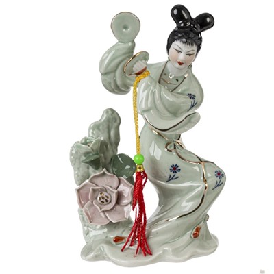 Фигурка декоративная "Гейша" (блок 4 шт), L11,5 W6,5 H15 см, 4в.