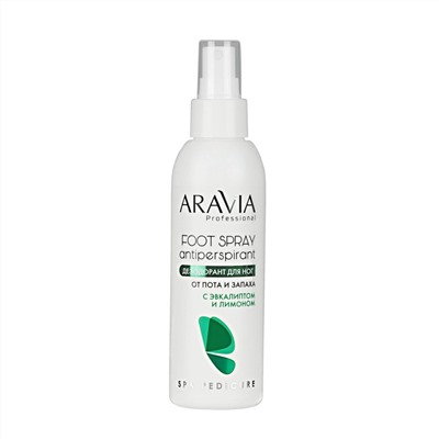Дезодорант для ног с эвкалиптом и лимоном, Foot Spray Antiperspirant, ARAVIA Professional, 150 мл