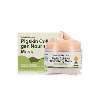 Bioaqua Ночная коллагеновая маска для лица и шеи (Pigskin collagen nourishing mask), 100 гр.
