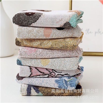 Japanese retro towel, handkerchief, with embroidery