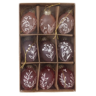 GAEM Набор из 9-ти изделий декоративных подвесных "Яйцо пасхальное" (3*5,5), L10 W16 H3,5 см