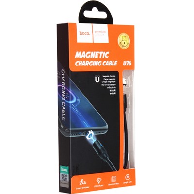 Кабель Hoco U76 Magnetic Charging Data Cable for MicroUSB 1.2м Черный