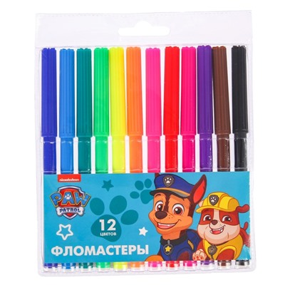Фломастеры 12 цветов, «Щенячий патруль»