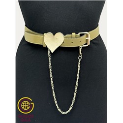 Ремень двусторонний хаки из эко кожи 2,8х115 см Р25