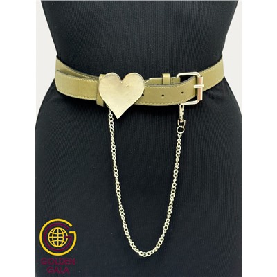 Ремень двусторонний хаки из эко кожи 2,8х115 см Р25