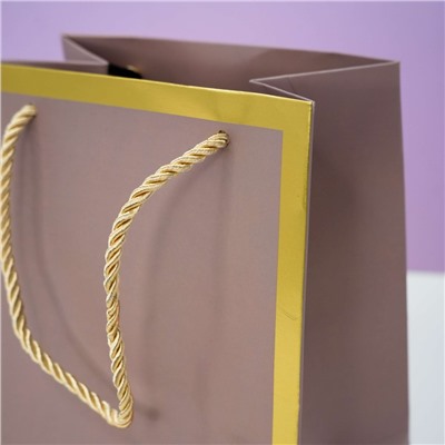 Пакет подарочный (XS) «Classic line», light brown (19.5*14.5*10)