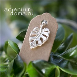 Подвеска МОНСТЕРА серебристая (Monstera)