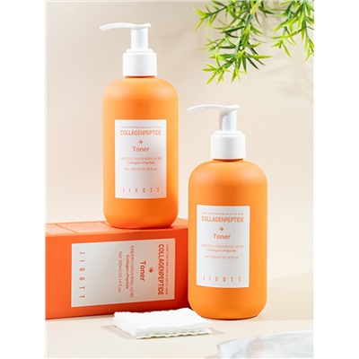 Jigott Тонер для лица с коллагеном и пептидами / Collagen + Peptide Toner, 300 мл