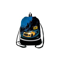 Мешок для обуви 1 отделение Berlingo "Ride", 400*480мм, расширяющееся дно, светоотражающая лента, карман на молнии
