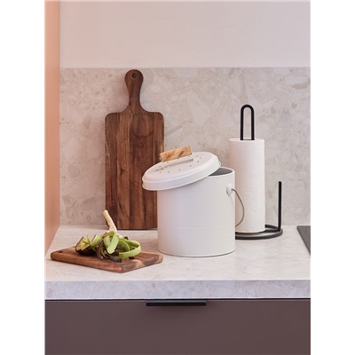 Контейнер для пищевых отходов с фильтром Irmel, 3,5 л, молочный