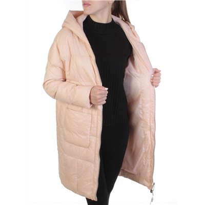 8808 PINK Пальто женское демисезонное (100 гр. синтепон)