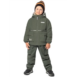 Комплект утеплённый для мальчика NIKASTYLE 7м2925 Хаки Кешью