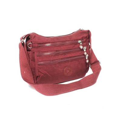 Сумка женская текстиль BoBo-3110,  1отд,  плечевой ремень,  бордо 266129