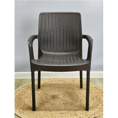 Стул SHT-ST68/S424
                        черно-коричневый / черный муар (цинк)