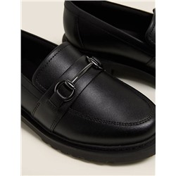 Kids' Leather Slip-on School Shoes (13 Small - 7 Large)