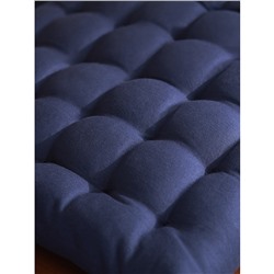 Подушка на стул из хлопка темно-синего цвета из коллекции Essential, 35х35 см