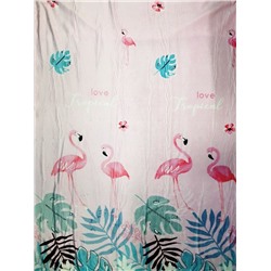 Декоративная подушка из велсофта Розовый фламинго