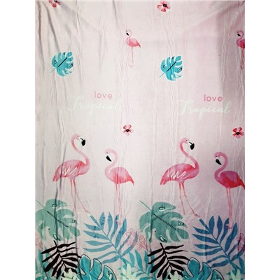 Декоративная подушка из велсофта Розовый фламинго