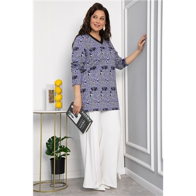 Блуза Фауна (синяя) Б11036