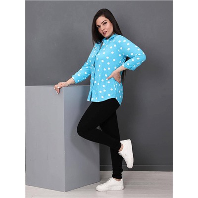 Рубашка Делина голубой ИвК