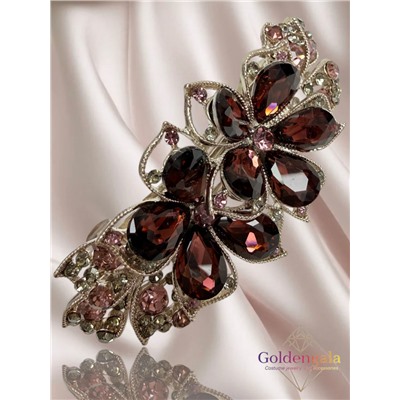 Заколка автомат для волос с кристаллами «Блеск элегантности» ЭЛЗ10/03