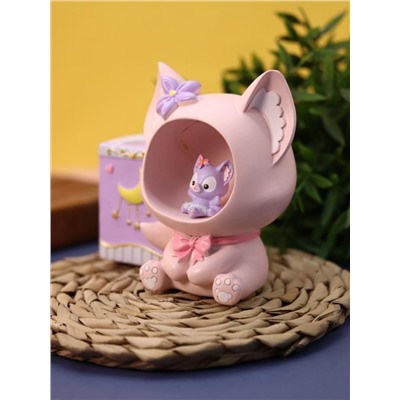 Ночник - подставка для канцелярских принадлежностей «Baby fox», pink (17 см), пластик