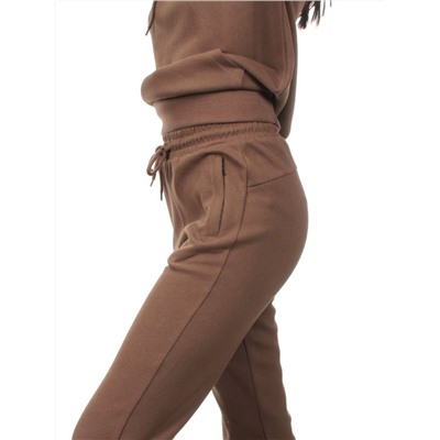 H108 BROWN Костюм спортивный женский (хлопок 90%, полиэстер 10%)