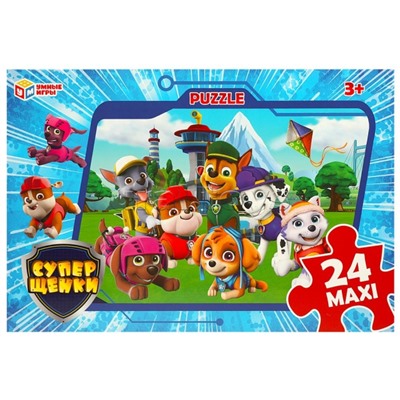 Макси-пазлы 24 "Суперщенки" 355х240х35 мм.
