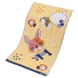 Gauze cartoon children's sweat towel, wholesale