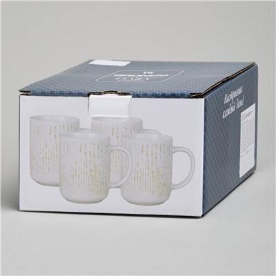 НАБОР КРУЖЕК BRONCO "DAILY" 4 ШТ. 350 МЛ ГОРЧИЧНЫЙ