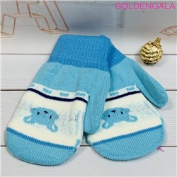 Детские варежки теплые с начесом длина 15 см Арт 3 тип 2