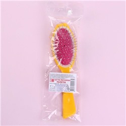 Расчёска массажная, 20×5 см, цвет МИКС