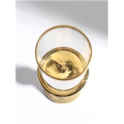 Подсвечник на 1 свечу «Зазеркалье. Зебра», керамика, стекло, d=7.5 см, золото 9.5×9.5×29 см