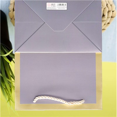 Пакет подарочный (XS) «Classic line», dark gray (19.5*14.5*10)