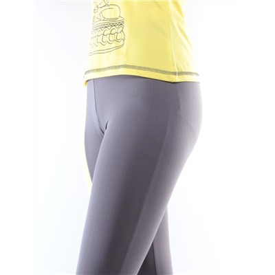 1172 YELLOW/DK. GRAY Спортивный костюм для фитнеса женский (90% вискоза, 10% лайкра)