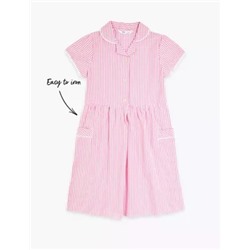 Girls' Pure Cotton Striped School Dress (2-14 Yrs)