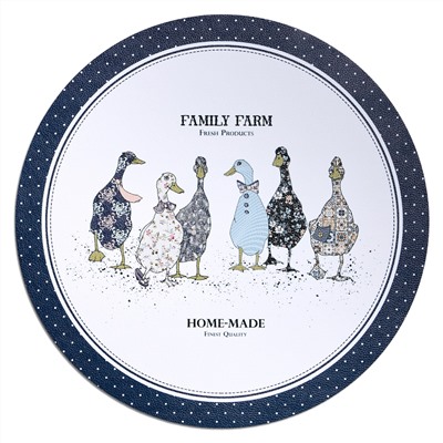 НАБОР ПОДСТАНОВОЧНЫХ САЛФЕТОК "FAMILY FARM" ИЗ 2 ШТ., ДИАМЕТР=38 СМ