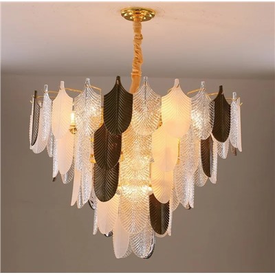 299-243 Люстра диам 80 см, выс. 60 см(х1)Стекло+метал