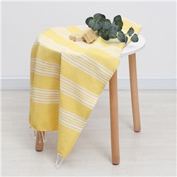 Полотенце - пештемаль пляжное LoveLife Boston, 75×170 см, 80% хл, 20% пэ, 190 г/м², жёлтое