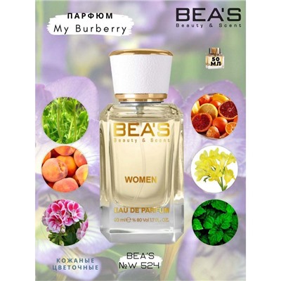 Beas W524 Burberry My Burberry Women edp 50 ml, Парфюм женский Beas W524 создан по мотивам аромата Burberry My Burberry