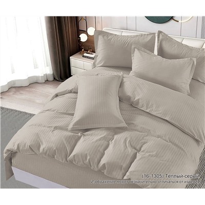 Микросатин Страйп “Тёплый Серый”