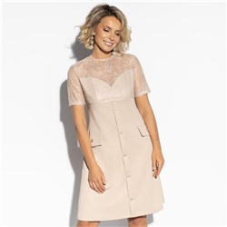 Платье нарядное, Воплощение женственности (бежевое)