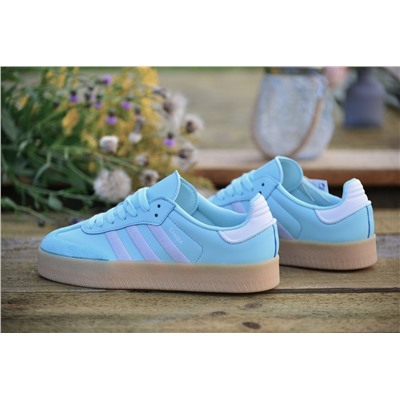 Adidas Samba Almost Blue з натуральной кожи и замши