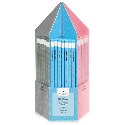 Карандаш ч/гр HB LOREХ V-TYPE PASTEL трехгр  LXLPVT-PA/168/Китай
