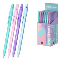 Ручка шариковая ErichKrause R-301 Pastel Stick, узел 0.7 мм, чернила синие, длина линии письма 2000 метров