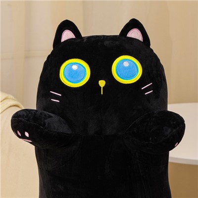 Мягкая игрушка-подушка «Кот», 110 см, цвет чёрный
