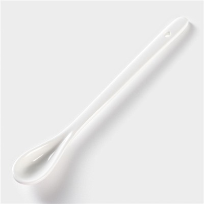 Банка для сыпучих BellaTenero, 800 мл, 14.5×11 см, с ложкой, с бамбуковой крышкой, фарфор, белая