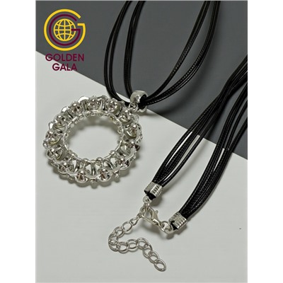 Кулон на кожаном шнурке "Женская грация" Арт КШ2130/18