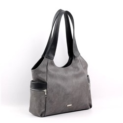 Сумка 618 македония серый+черный ФОРМАТ "А4"